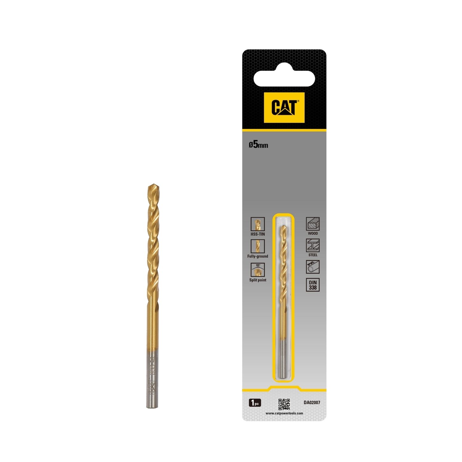 CAT Τρυπάνι τιτανίου HSS 5x86mm DA02007