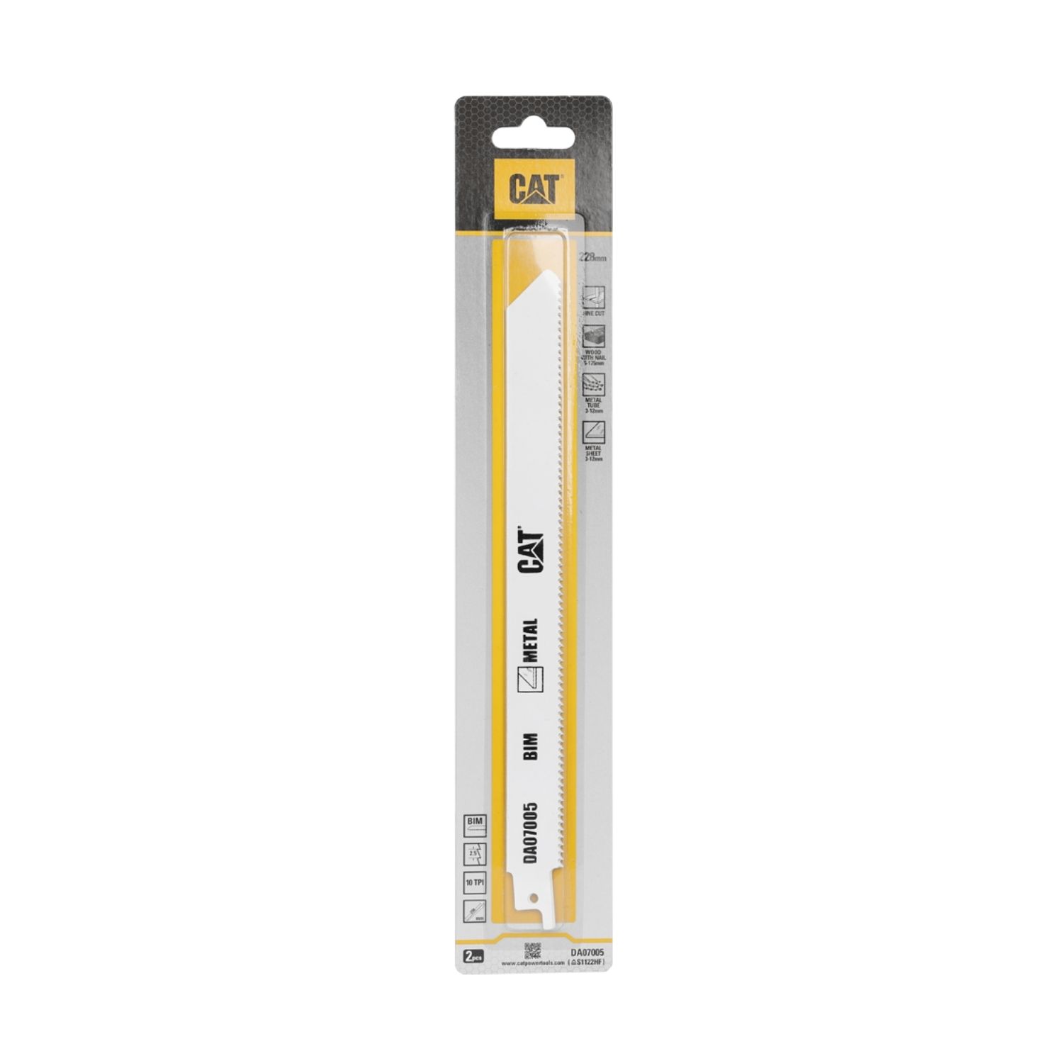 CAT Λάμα σπαθοσέγας μετάλλου 225mm S1122HF σετ:2τεμ. DA07005