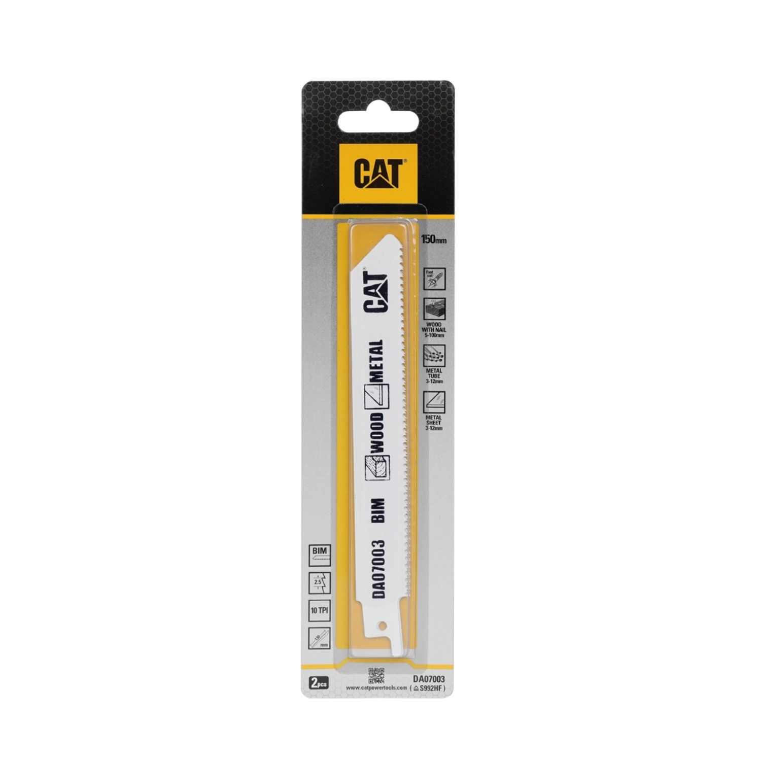 CAT Λάμα σπαθοσέγας ξύλου-μετάλλου 150mm S992HF σετ:2τεμ. DA07003