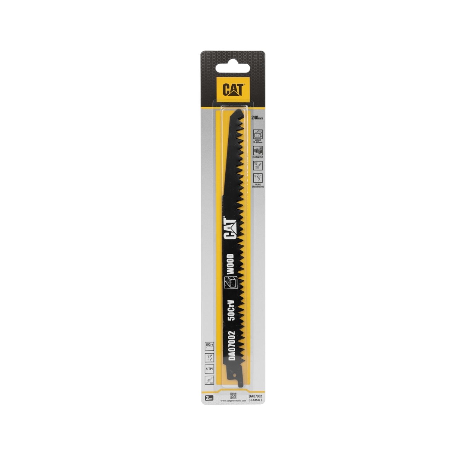 CAT Λάμα σπαθοσέγας ξύλου 240mm S153L σετ:2τεμ. DA07002