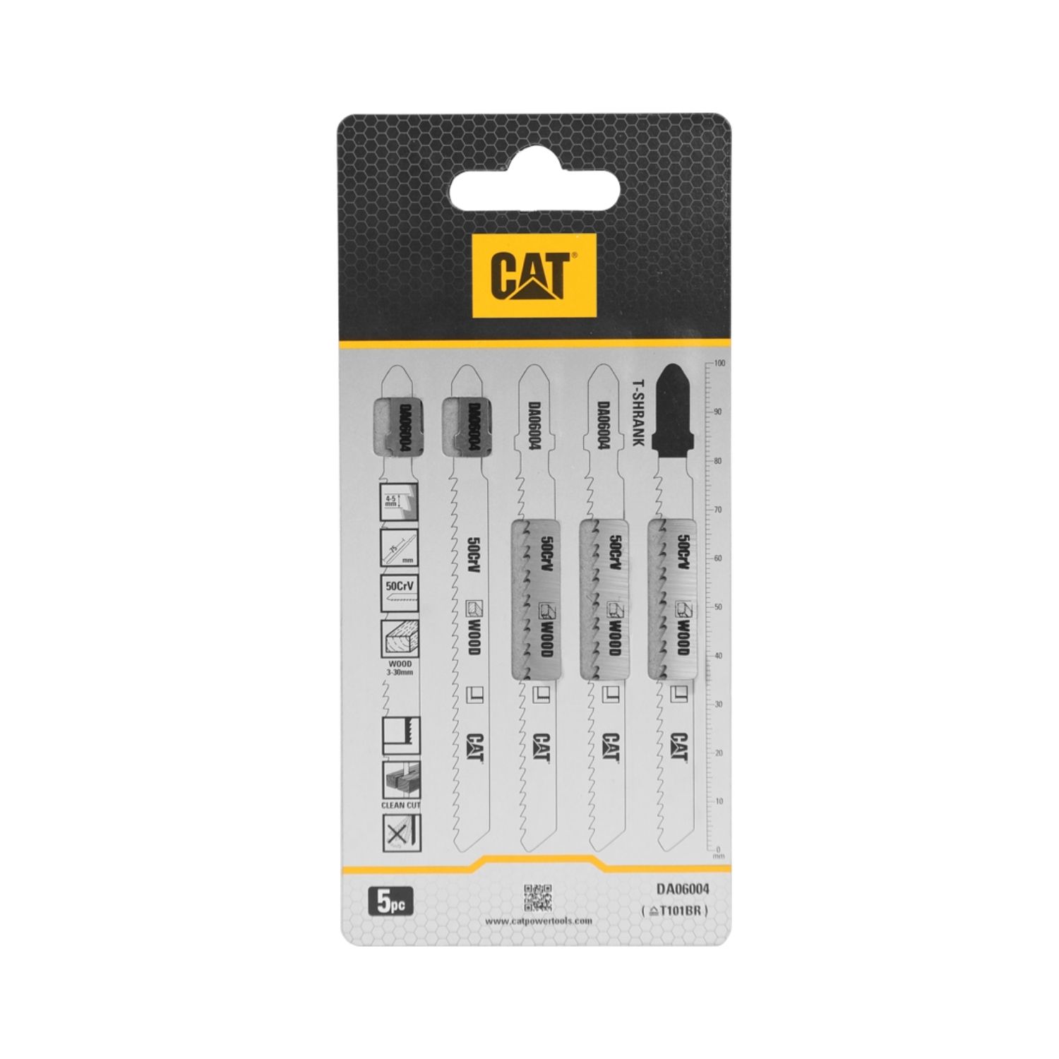 CAT Λάμα σέγας ξύλου 100mm T101BR σετ:5τεμ. DA06004