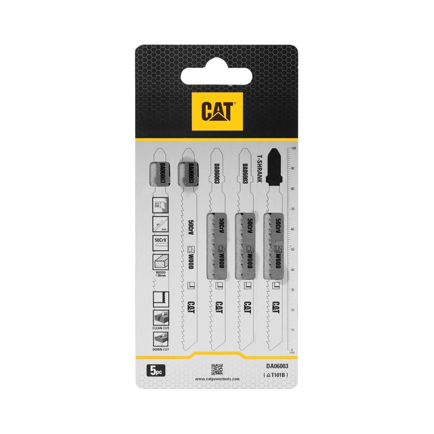CAT Λάμα σέγας ξύλου 115mm T101B σετ:5τεμ. DA06003