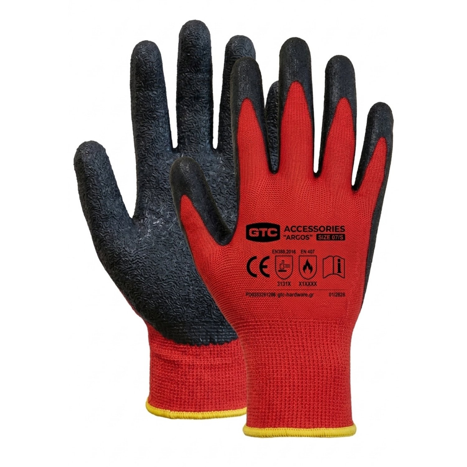 Γάντια Grip Argos 07/S κόκκινα