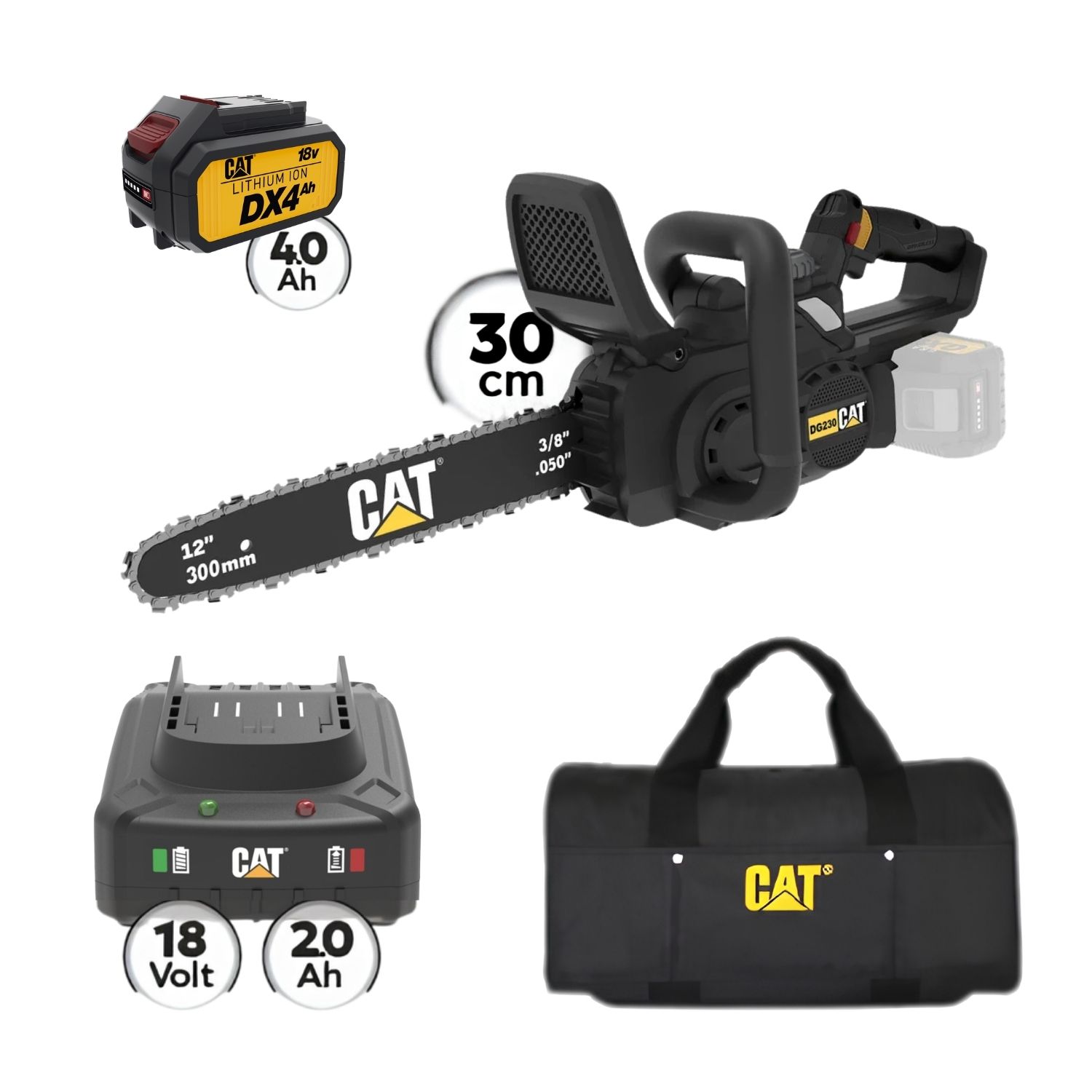 CAT Combo-67 Αλυσοπρίονο DG230B, Τσάντα υφασμάτινη