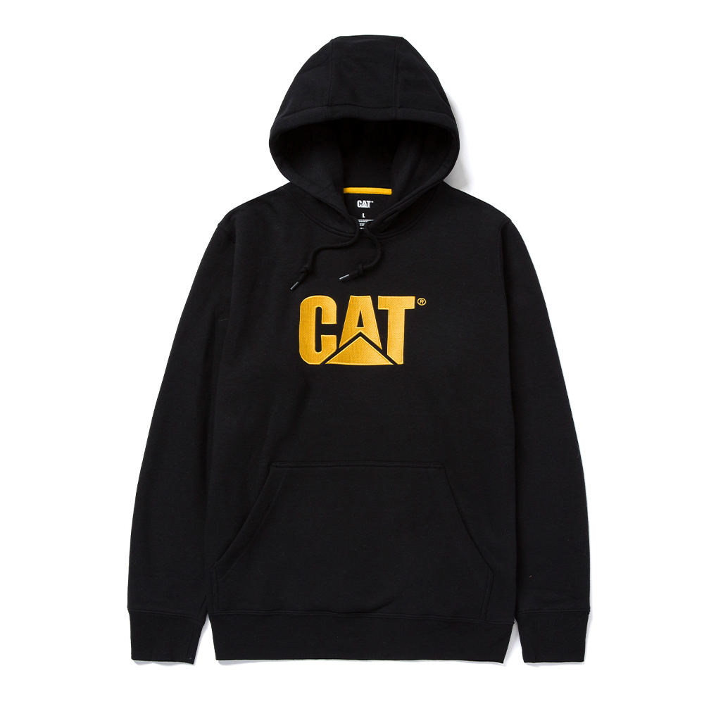 CAT Μπλούζα φούτερ με κουκούλα trademark μαύρη 2XL W10646-016