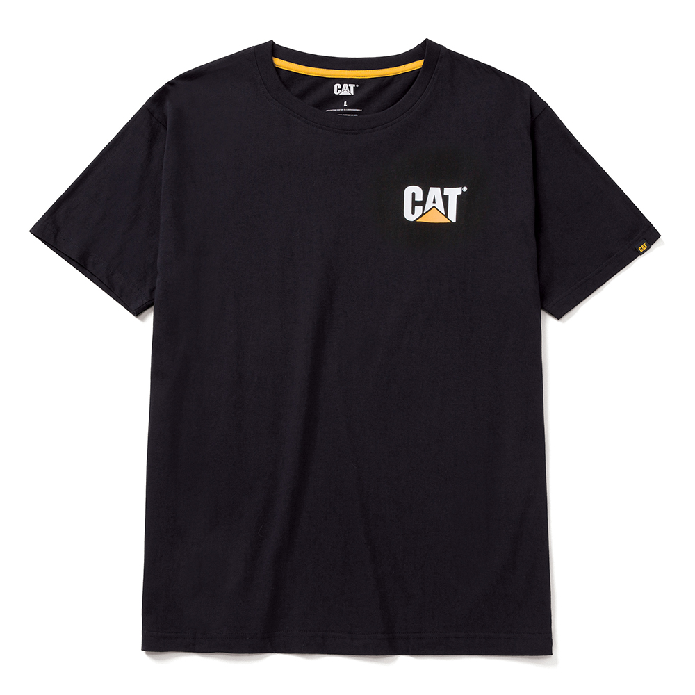 CAT Μπλουζάκι κοντομάνικο μαύρο trademark tee 2XL W05324-016
