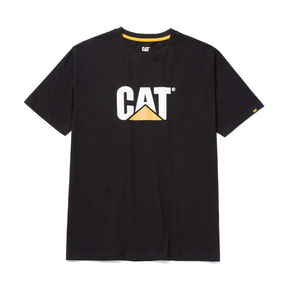 CAT Μπλουζάκι κοντομάνικο μαύρο tm logo S 1510305-016