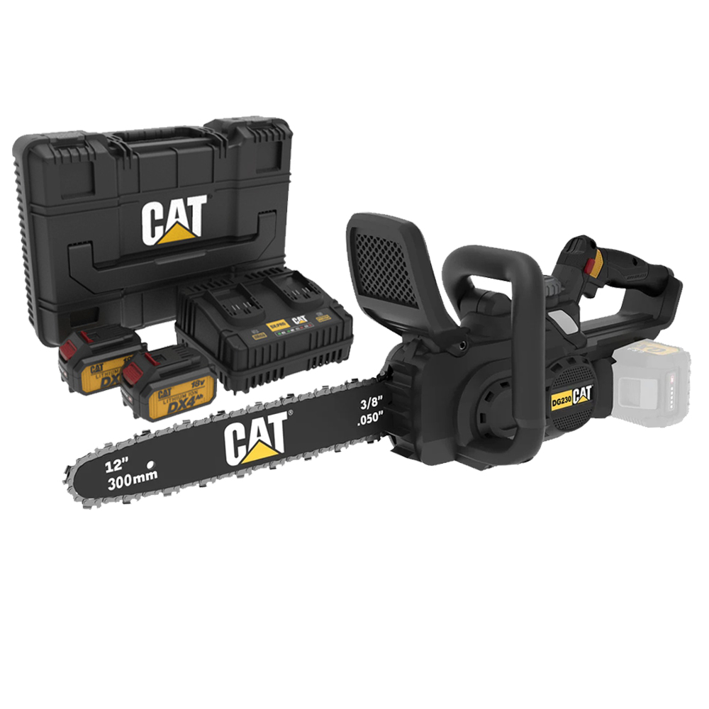 CAT Combo-15 Αλυσοπρίονο DG230B + δώρο κασετίνα + -35% 2 μπαταρίες 4.0Ah DXB4 με διπλό φορτιστή DXC42