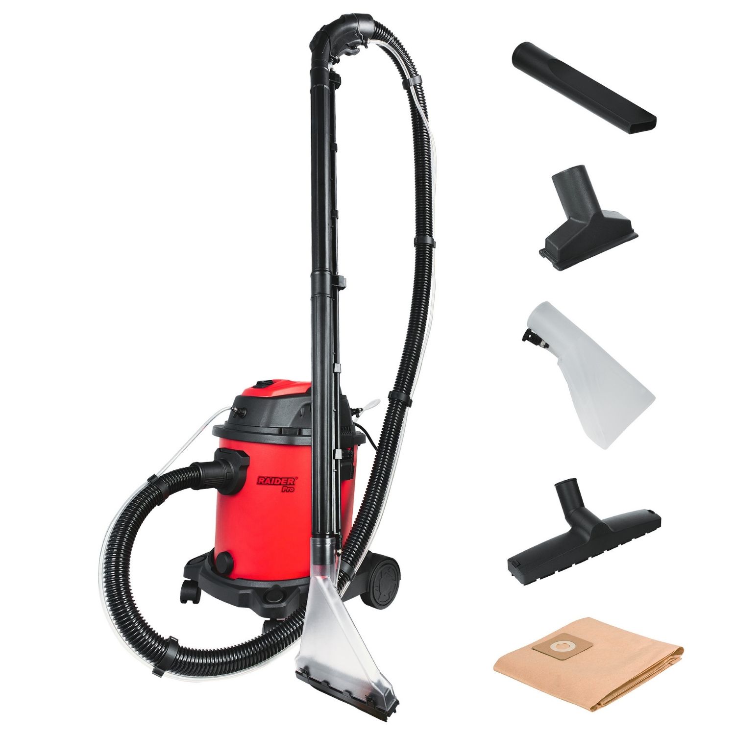 RAIDER Σκούπα υγρών/στερεών και πλυστική 1600W με κάδο 20lt RDP-WC33 090333