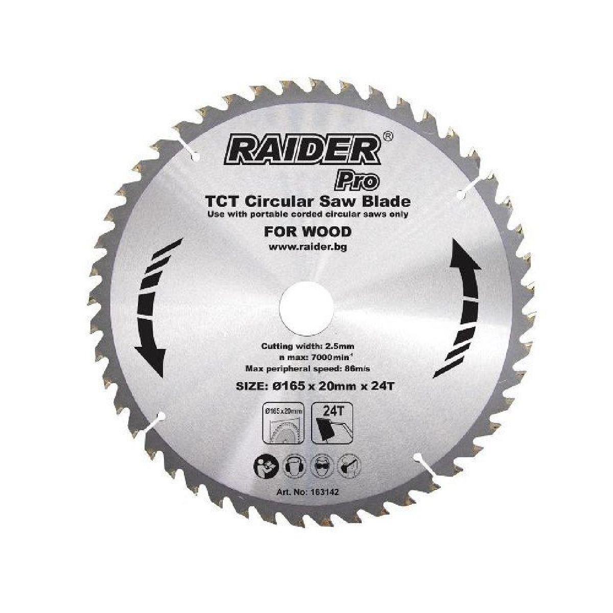 RAIDER Δίσκος κοπής ξύλου Φ30/Φ235/48Δόντια 163142