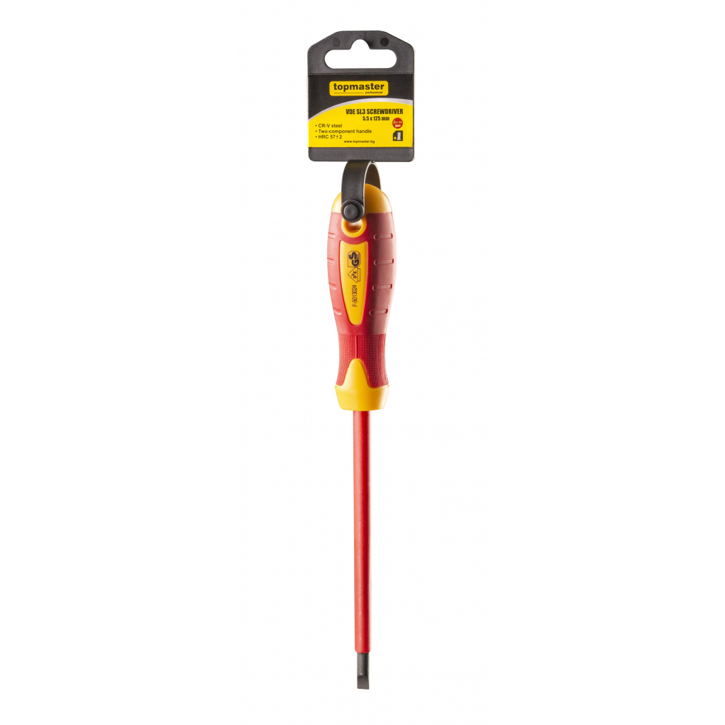 TOP MASTER Κατσαβίδι ηλεκτρολόγου VDE 1000V SL5.5x125mm 220132